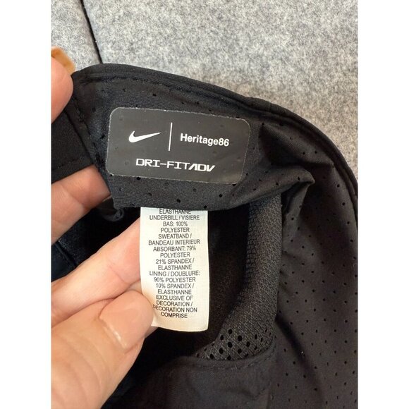 Nike Dri-Fit Heritage 86 Baseball Cap Men One Size Black Project Play Summit Hat - Picture 5 of 8